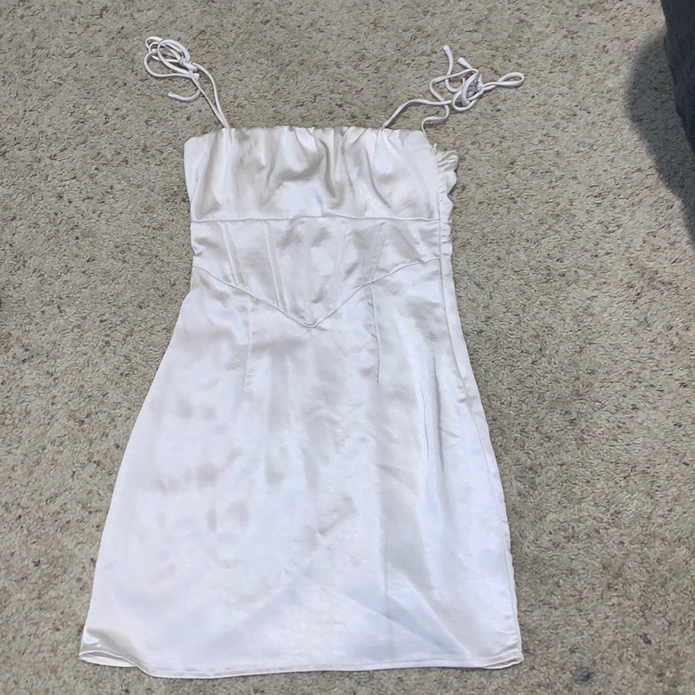 SARAH CORSET MINI DRESS CHAMPAGNE
